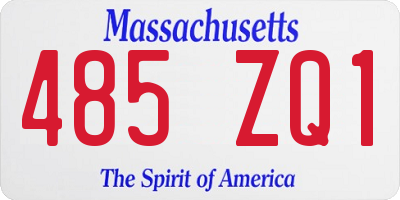MA license plate 485ZQ1