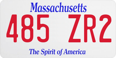 MA license plate 485ZR2
