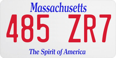 MA license plate 485ZR7