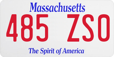 MA license plate 485ZS0