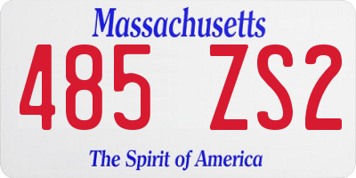 MA license plate 485ZS2