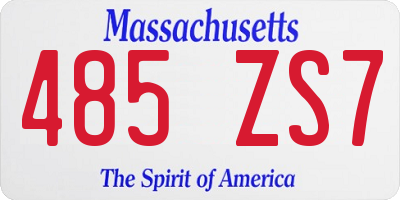 MA license plate 485ZS7