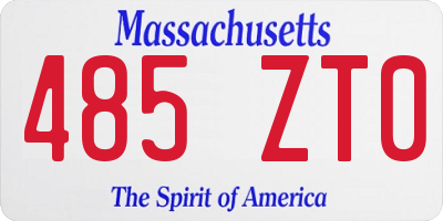 MA license plate 485ZT0