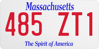 MA license plate 485ZT1