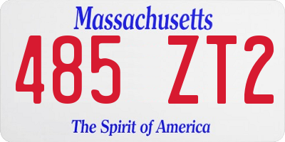MA license plate 485ZT2