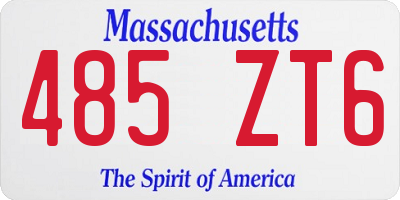 MA license plate 485ZT6