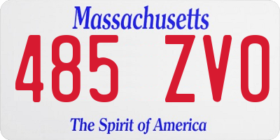 MA license plate 485ZV0