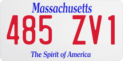 MA license plate 485ZV1
