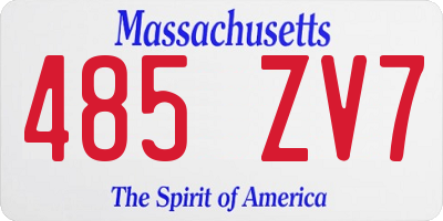MA license plate 485ZV7