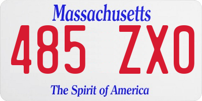 MA license plate 485ZX0