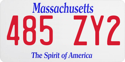 MA license plate 485ZY2