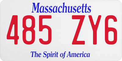 MA license plate 485ZY6