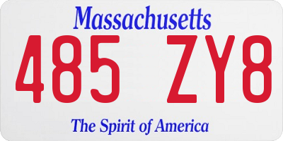 MA license plate 485ZY8