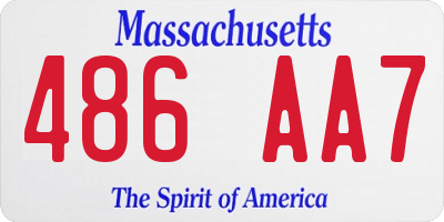 MA license plate 486AA7