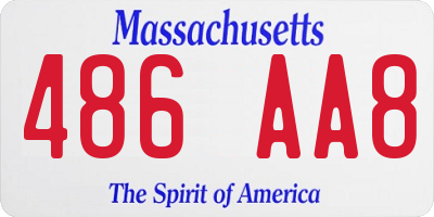 MA license plate 486AA8