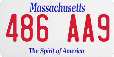 MA license plate 486AA9