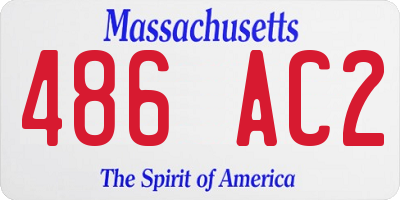 MA license plate 486AC2