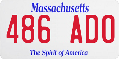 MA license plate 486AD0