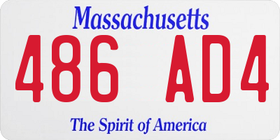 MA license plate 486AD4