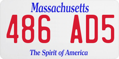 MA license plate 486AD5