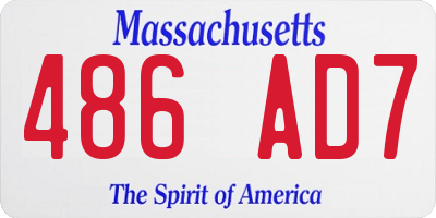 MA license plate 486AD7