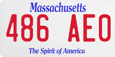 MA license plate 486AE0