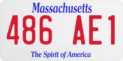 MA license plate 486AE1