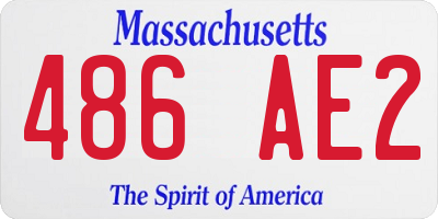 MA license plate 486AE2