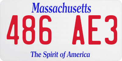 MA license plate 486AE3