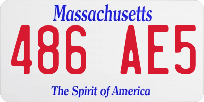 MA license plate 486AE5