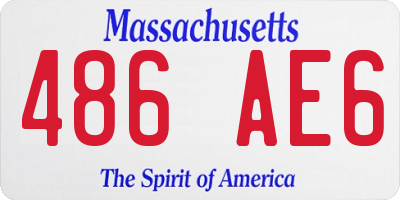 MA license plate 486AE6
