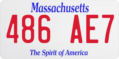 MA license plate 486AE7