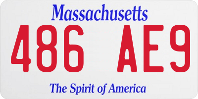 MA license plate 486AE9
