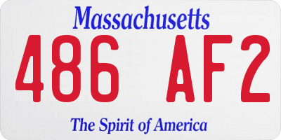 MA license plate 486AF2