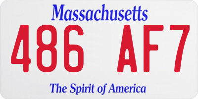 MA license plate 486AF7