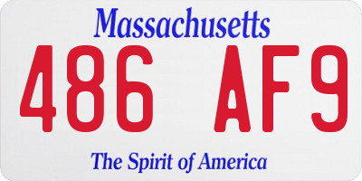 MA license plate 486AF9