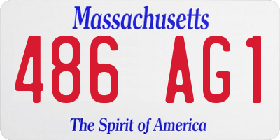 MA license plate 486AG1