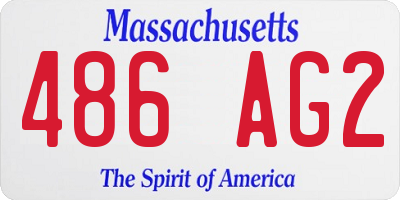 MA license plate 486AG2