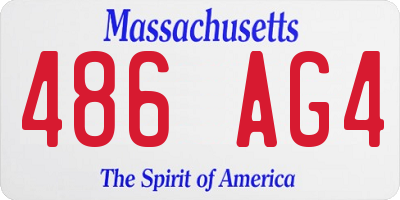 MA license plate 486AG4