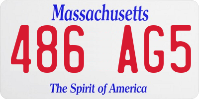 MA license plate 486AG5