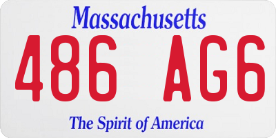 MA license plate 486AG6