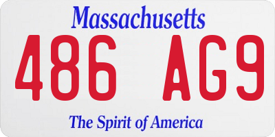 MA license plate 486AG9