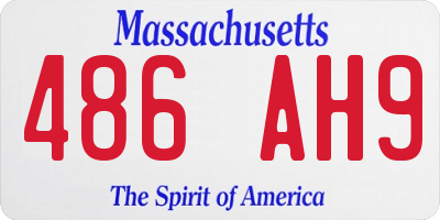 MA license plate 486AH9