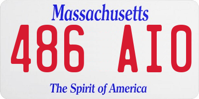 MA license plate 486AI0
