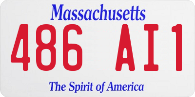 MA license plate 486AI1
