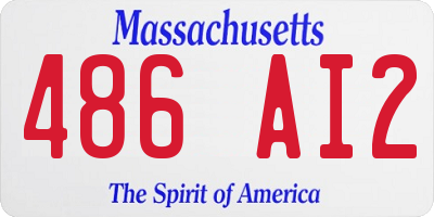 MA license plate 486AI2