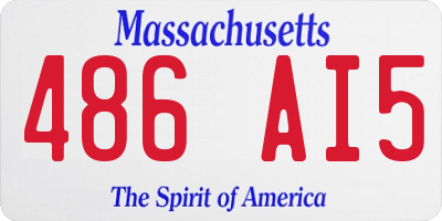 MA license plate 486AI5