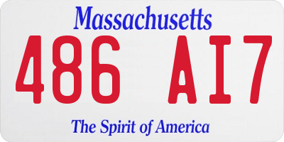 MA license plate 486AI7