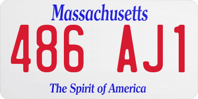 MA license plate 486AJ1