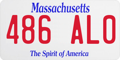 MA license plate 486AL0